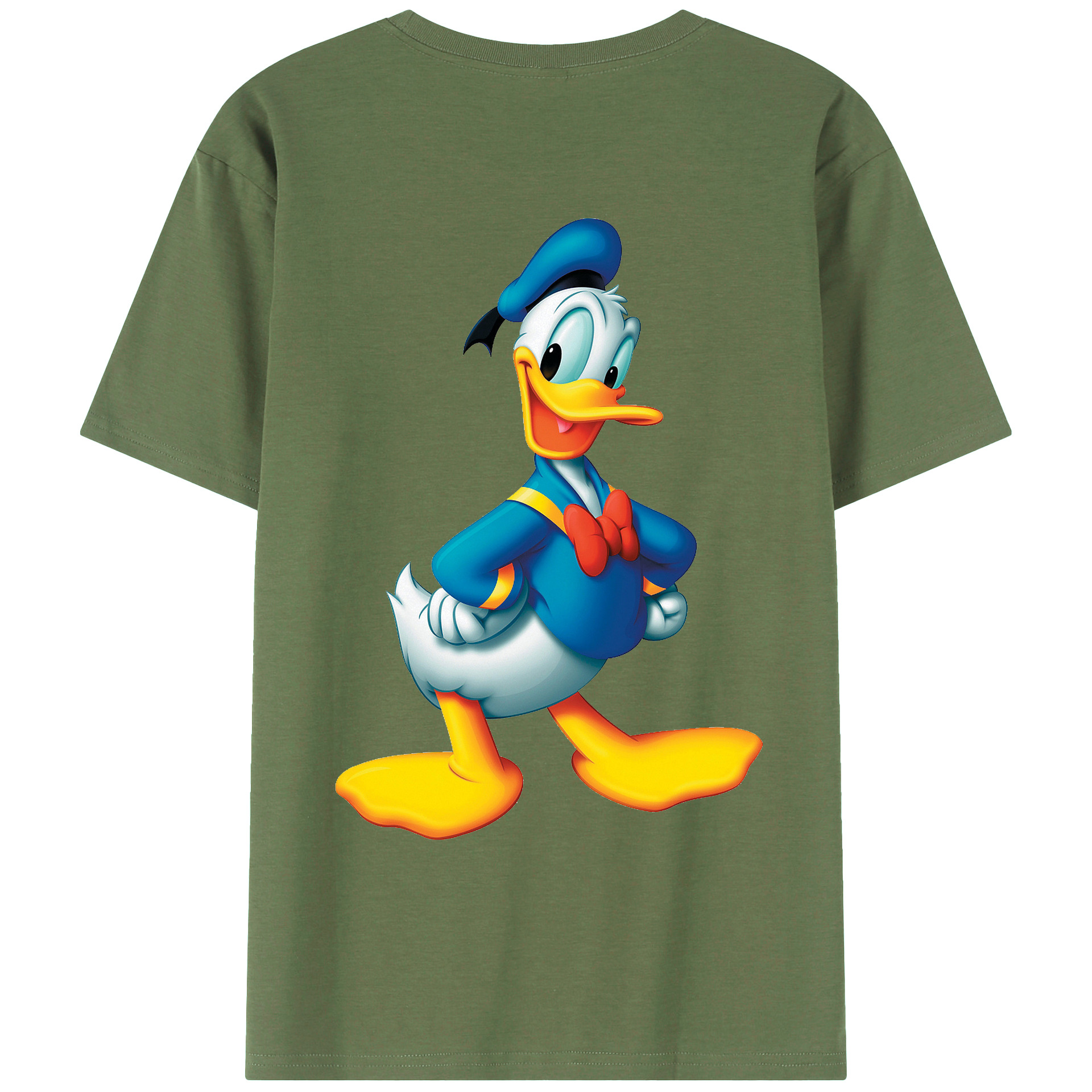 （画像用） ミッキーマウス Mickey Mouse 綿100％ メンズ半袖Tシャツ（バックプリント） 通気性